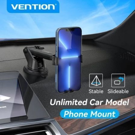 SOPORTE COCHE CON VENTOSA SMARTPHONE NEGRO VENTION